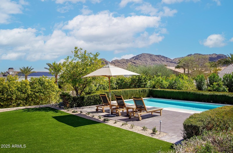 Poolside mountain views