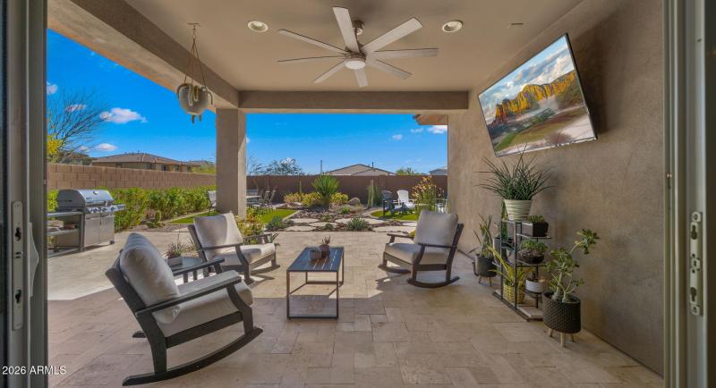 Covered Patio with Fan
