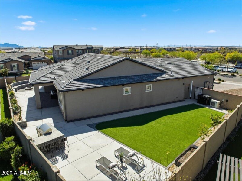 Aerial Side Yard View