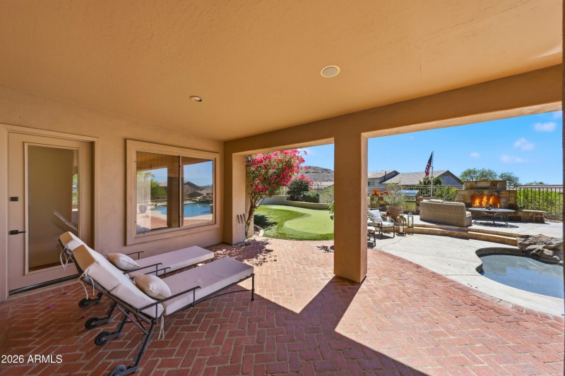 Lounging Space Under Covered Patio