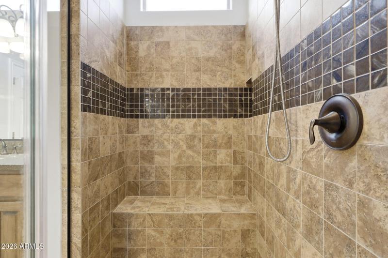 Tiled shower