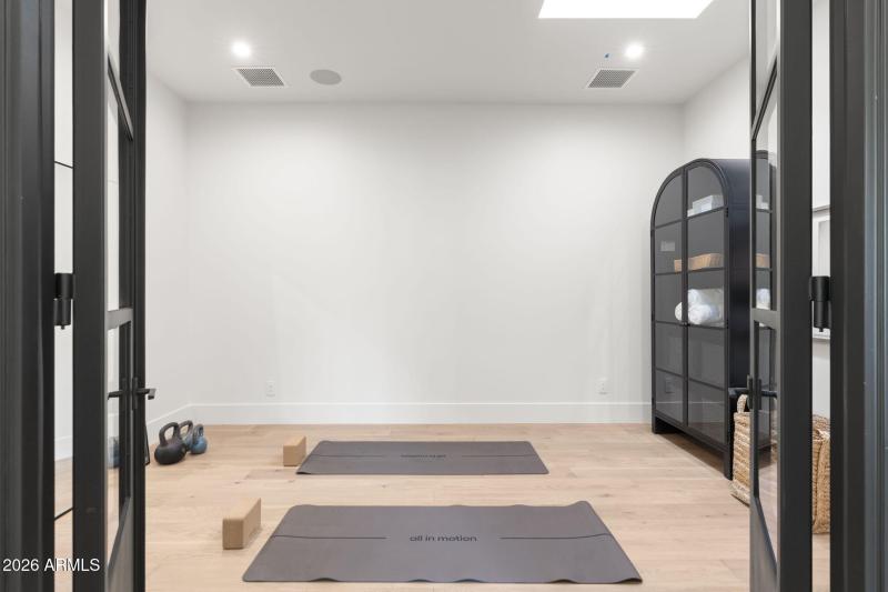 Gym with natural skylight