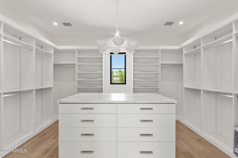 Custom primary closet