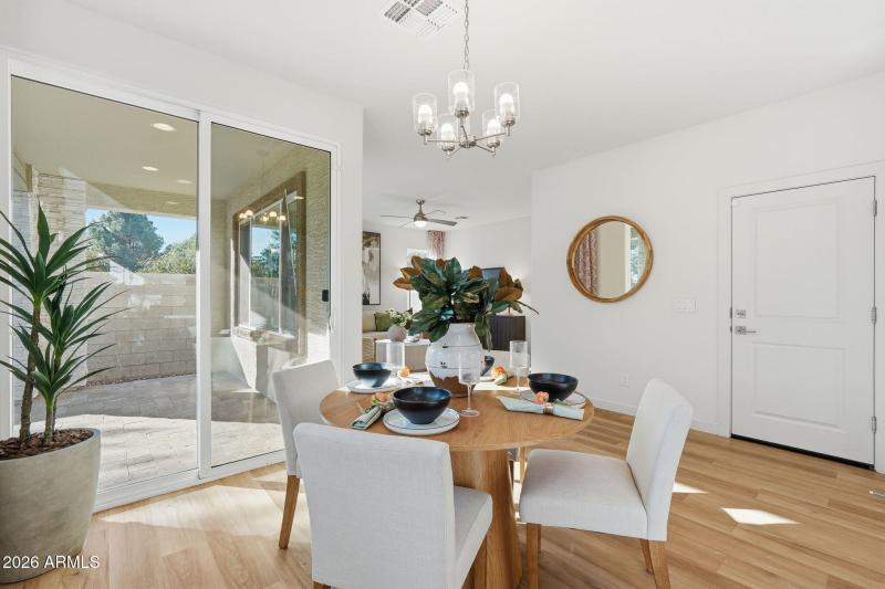 Dining opens to Covered Patio