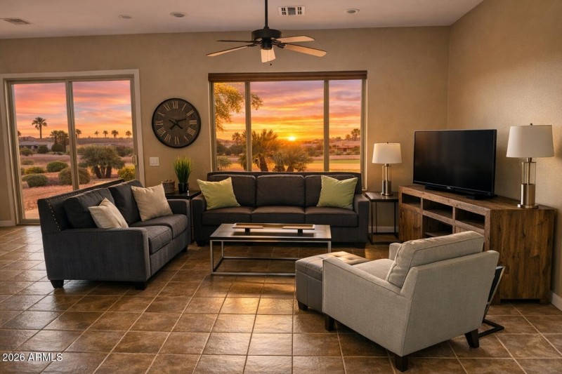 Great Room at Sunset