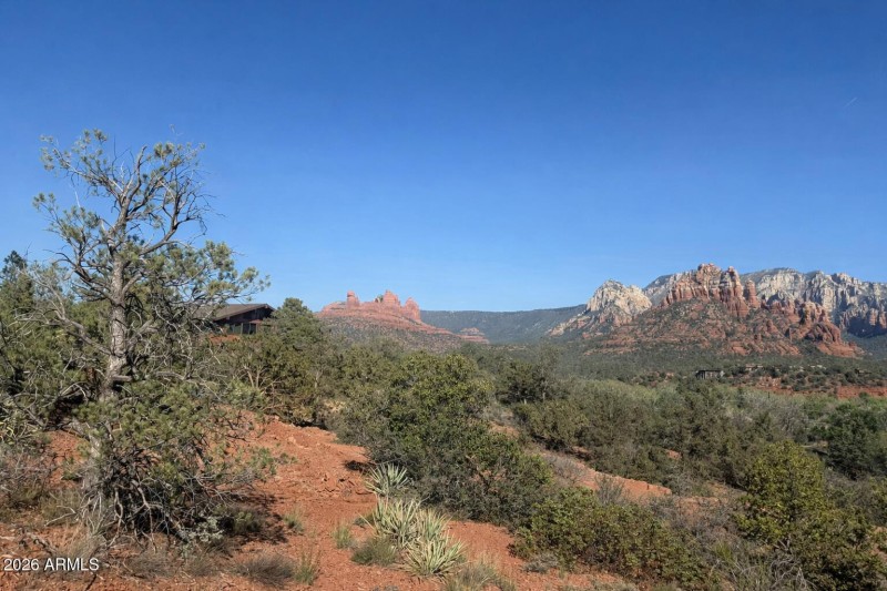 Sedona's red rock landscape and sky