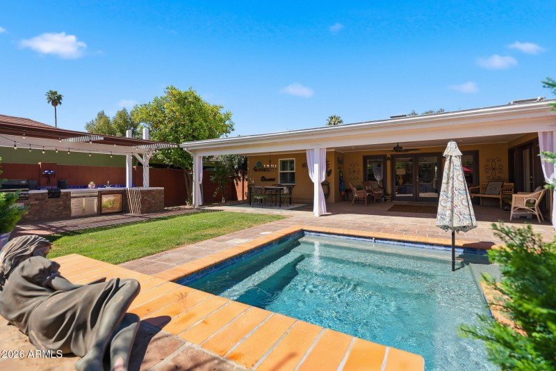 Very private backyard