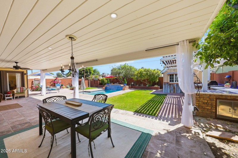 Large backyard