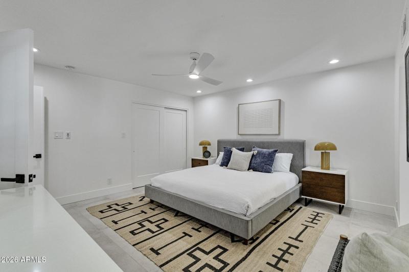 Primary suite is separate & private.