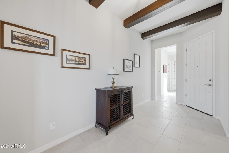 Foyer with added Beams