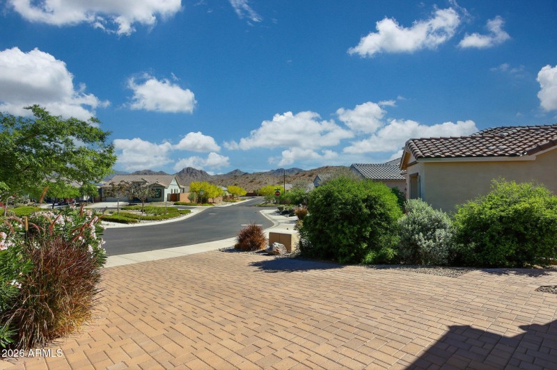 Pavered Driveway with a View