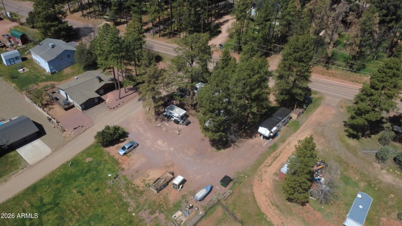 Back right corner of Pine rd