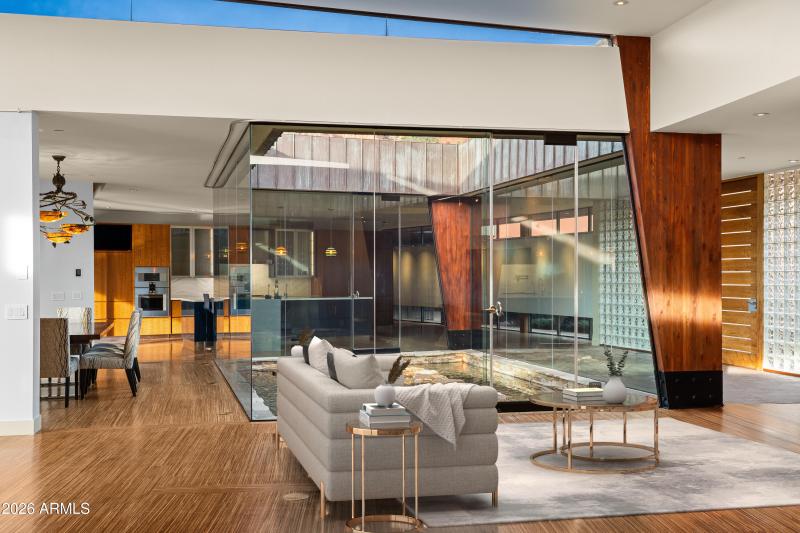 GLASS ATRIUM FROM GREAT ROOM