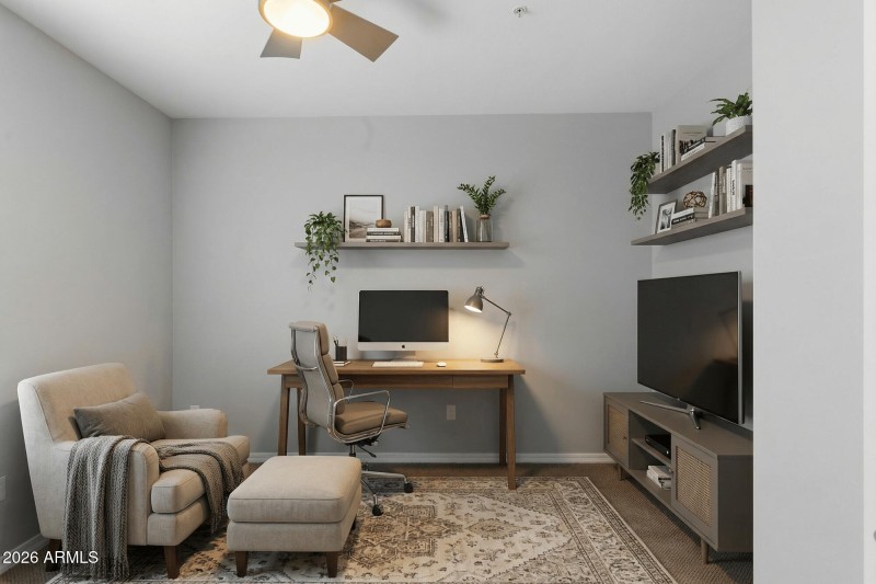 Virtually Staged Den/Office or Bedroom 3