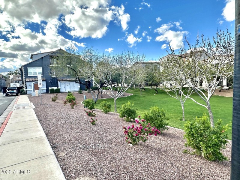 Condo Overlooks Common Area