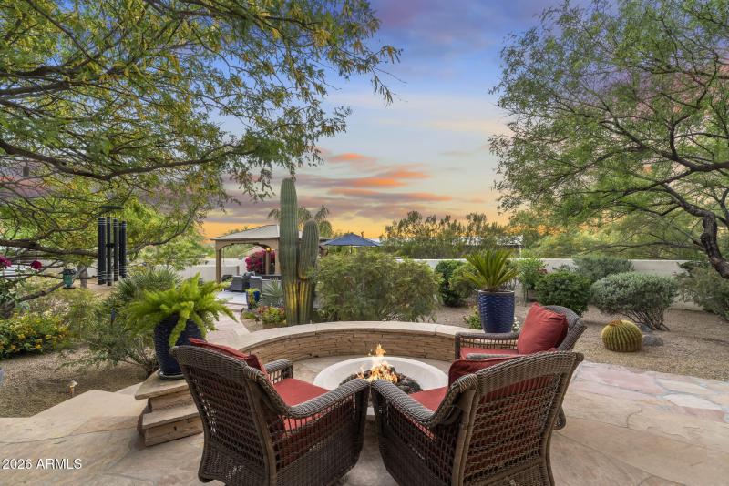 Multiple outdoor fireplaces