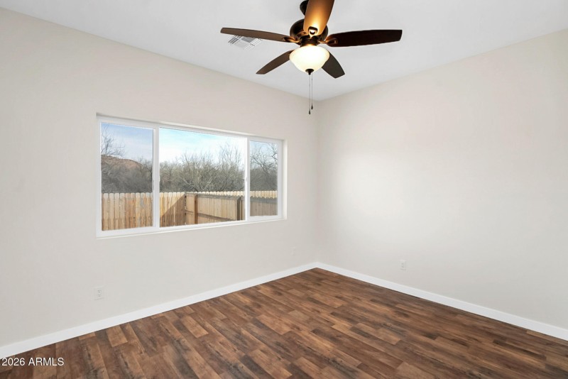 Bedroom 2 Looking into Fenced Yard