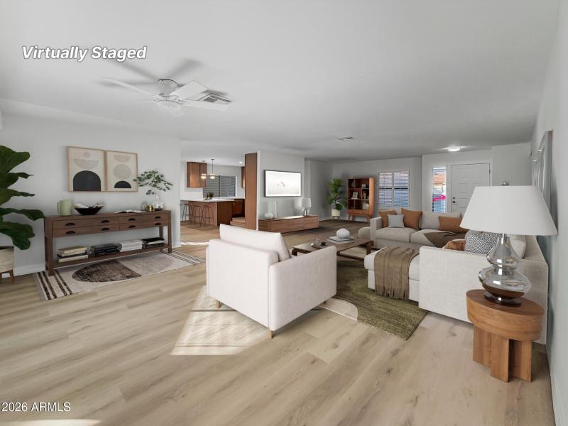 Virtually Staged Living Room