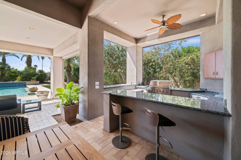 Large Outdoor BBQ area