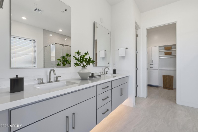 Virtually Staged Primary Bathroom