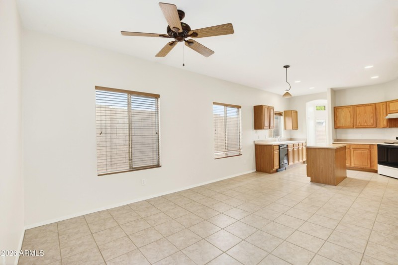 Dining and kitchen