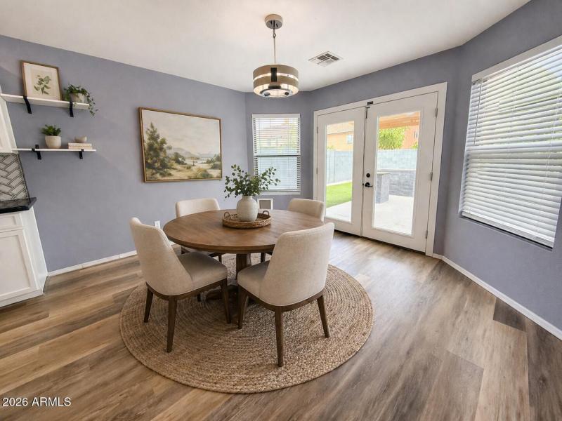 virtually staged kitchen table
