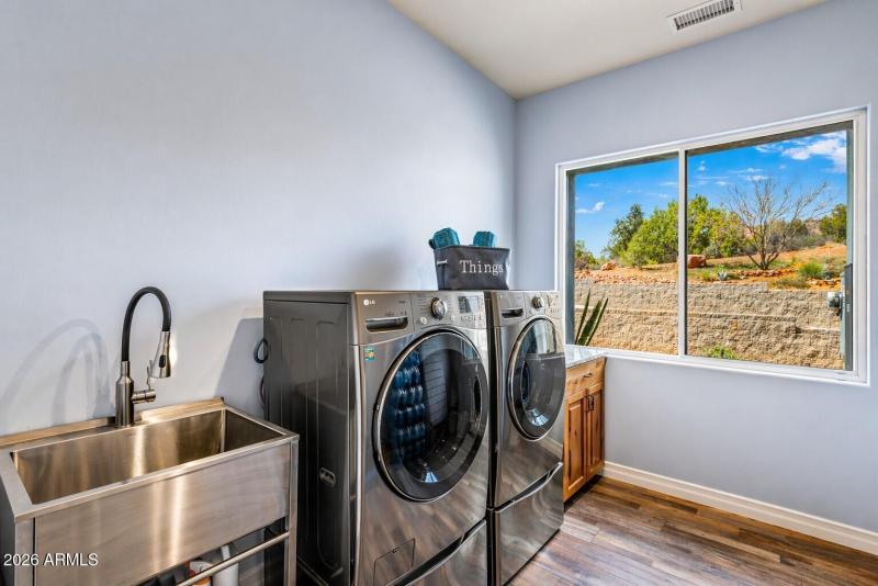 Large laundry with mud sink
