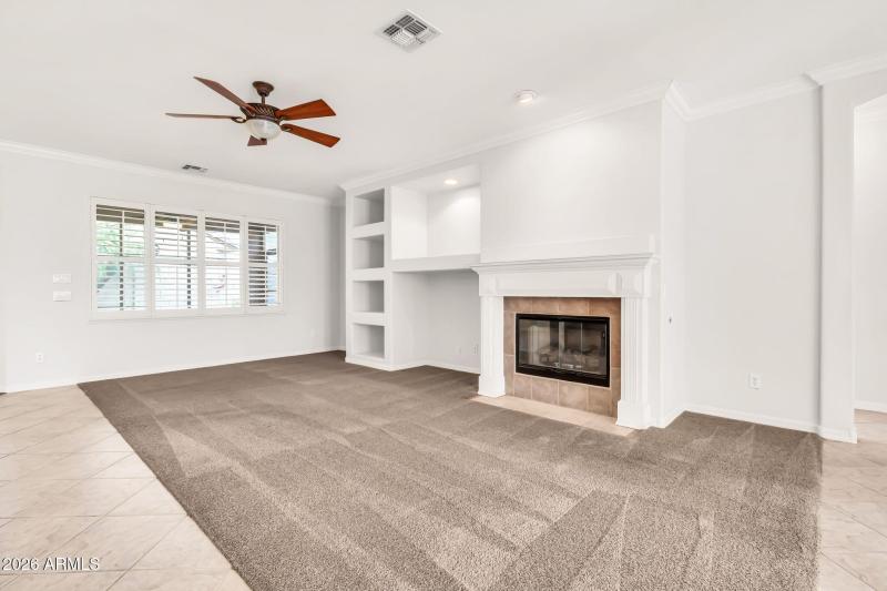 Gathering Room with Gas Fireplace