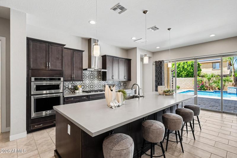 loads of natural light in the kitchen