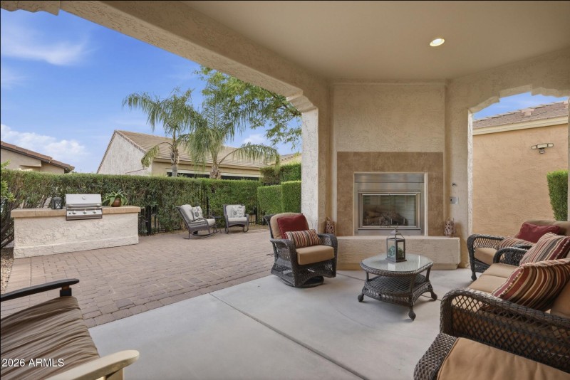 Seating Area with Built-in BBQ