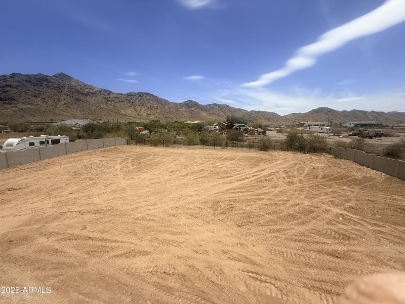 Freshly graded back lot