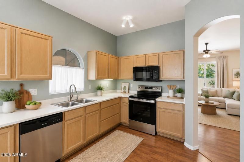 Kitchen Virtually Staged