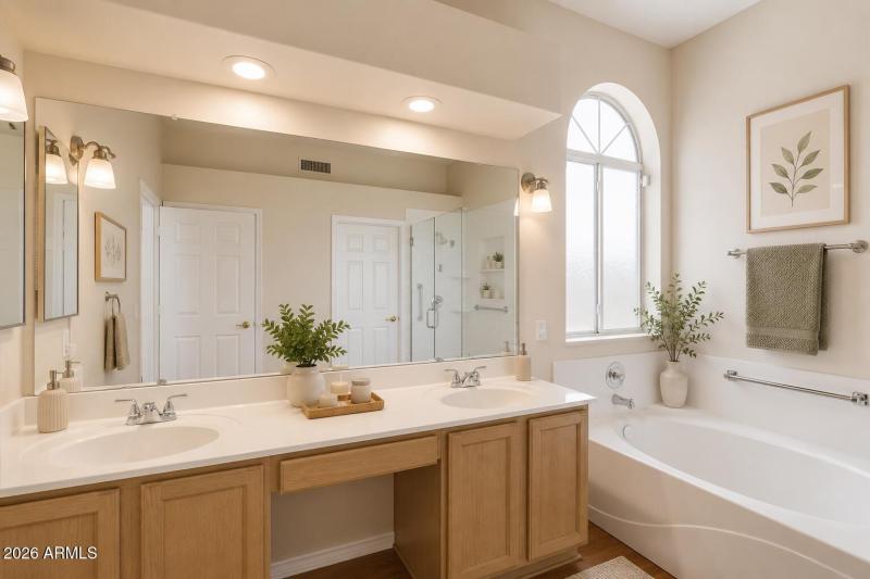 Primary Bath Virtually Staged