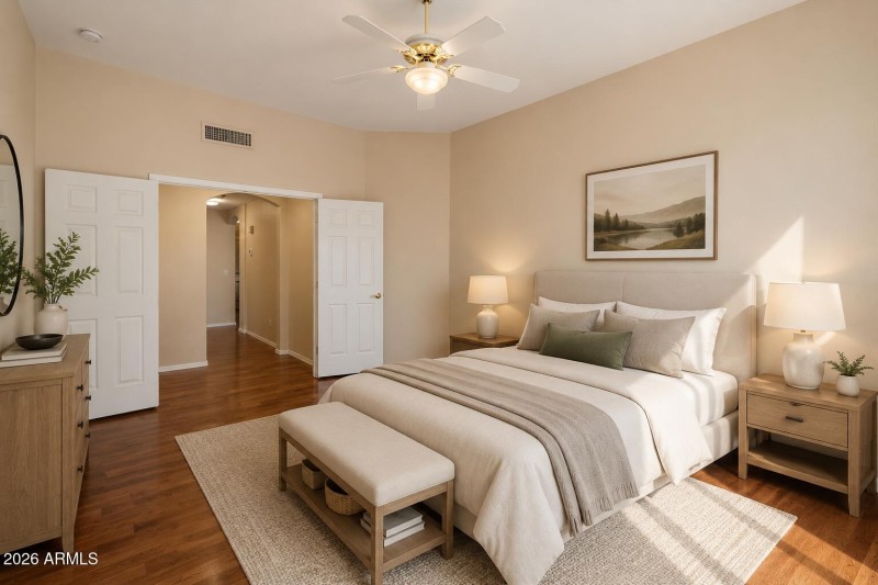 Primary Bedroom Virtually Staged