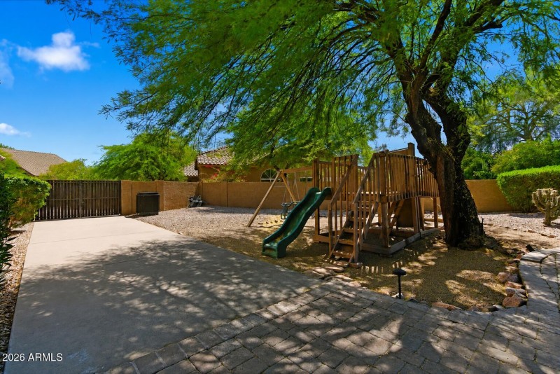 RV gate and play area