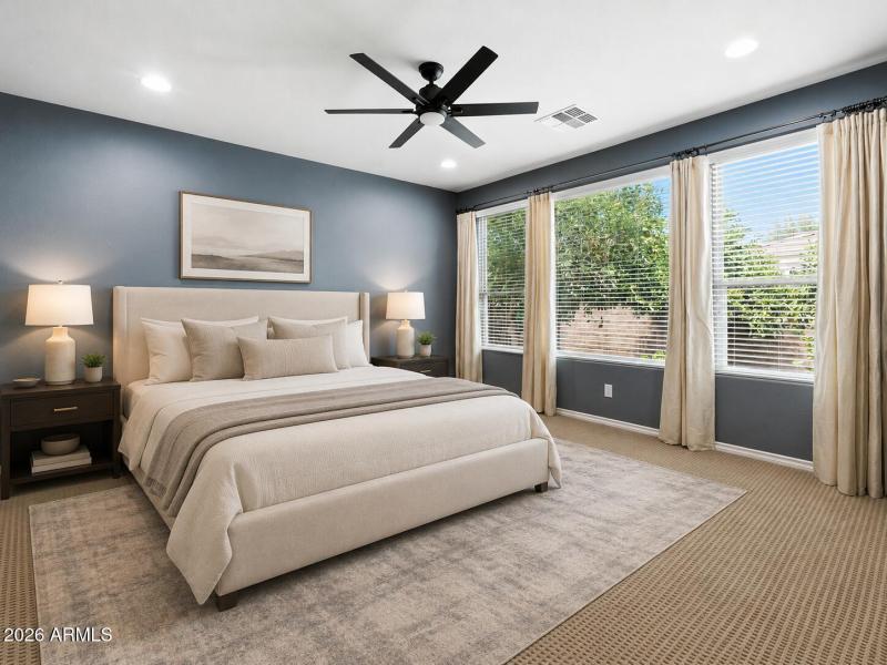 Virtually Staged Bedroom