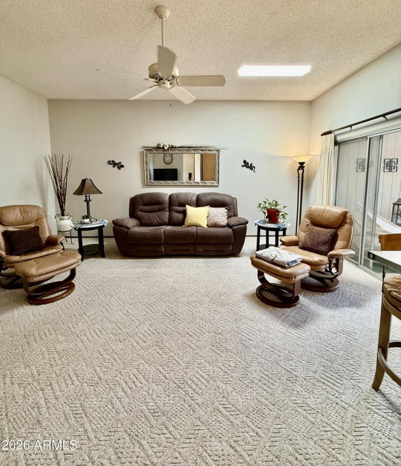 Living space with high ceiling