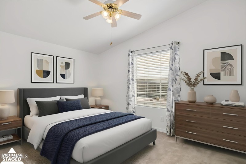 Virtual staged bedroom
