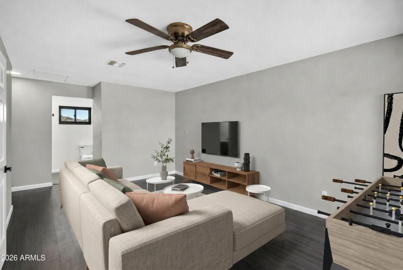 Staged as a bonus room
