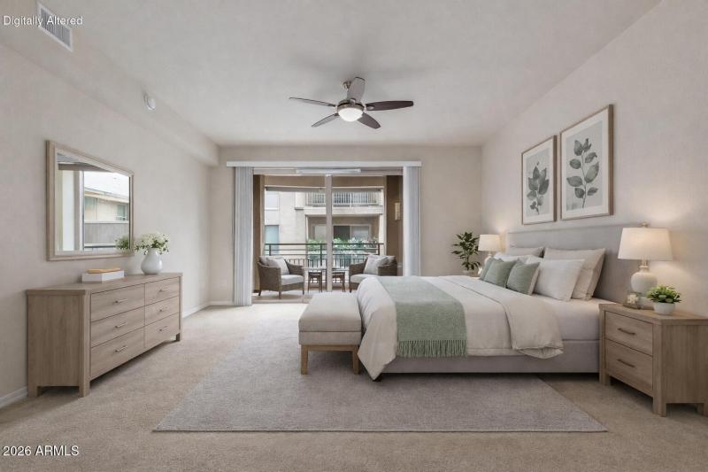 Virtually Staged Primary Bedroom
