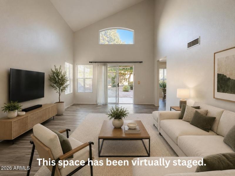 Virtually staged open living