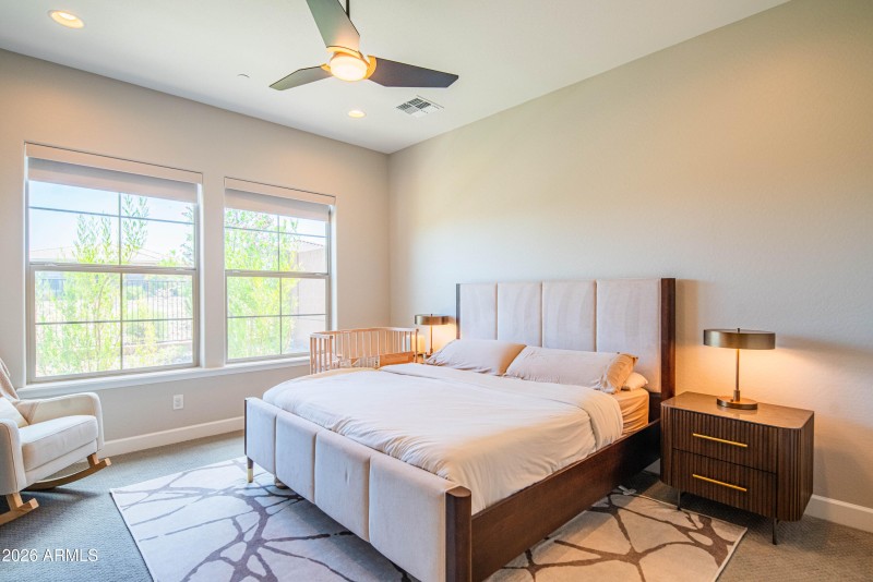 Spacious primary suite