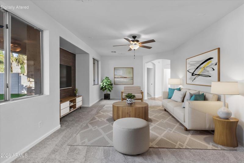 Virtual staging family room