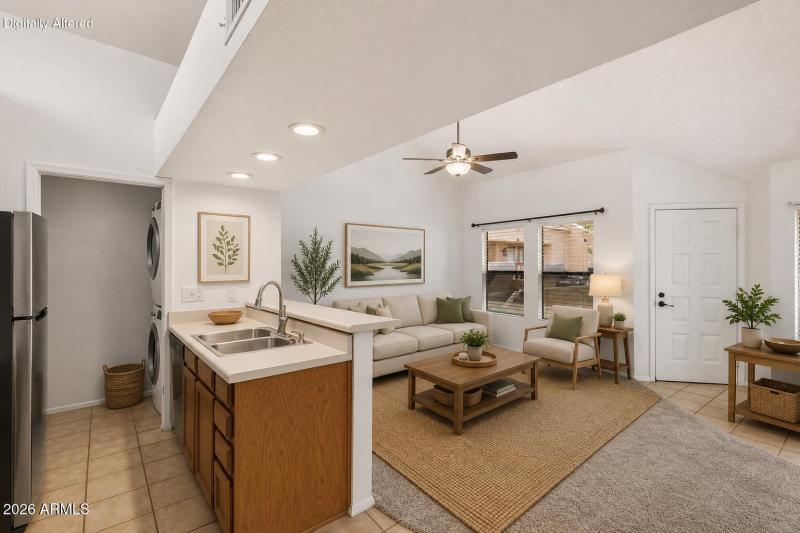 Kitchen / Living - Virtually Staged
