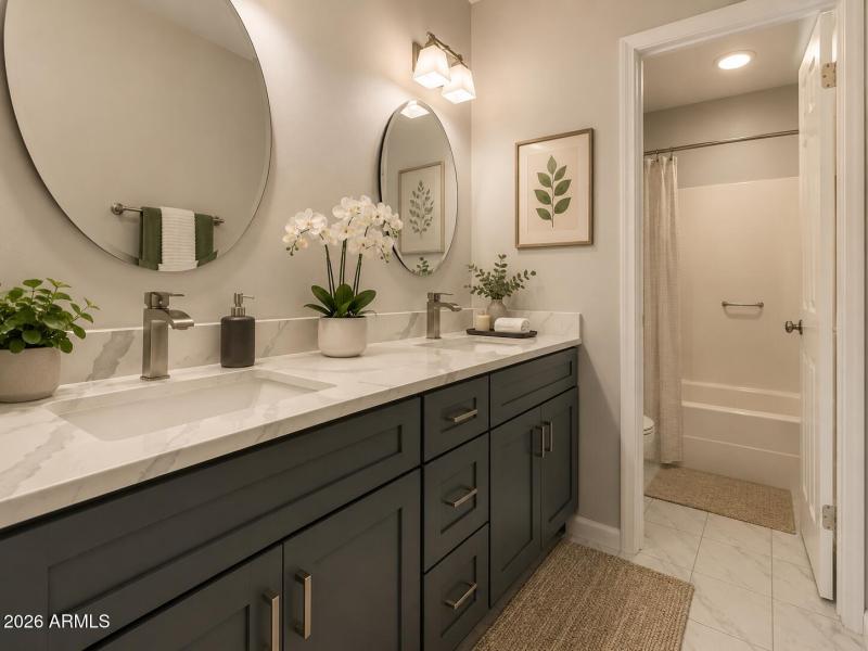 Virtual Staged Guest Bathroom