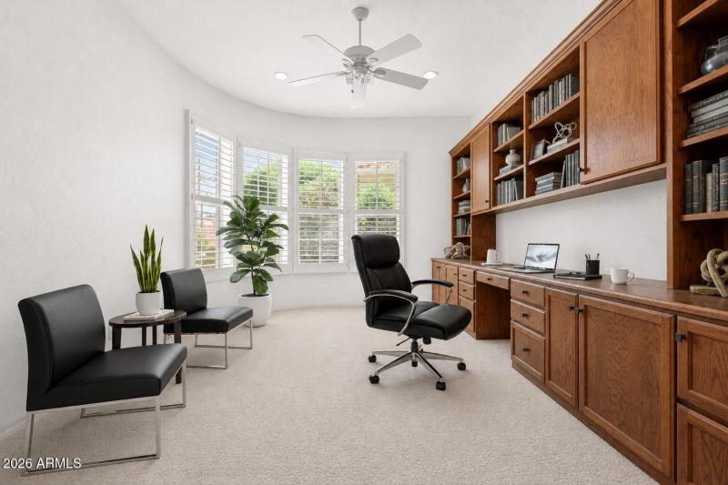 Virtually Staged Den