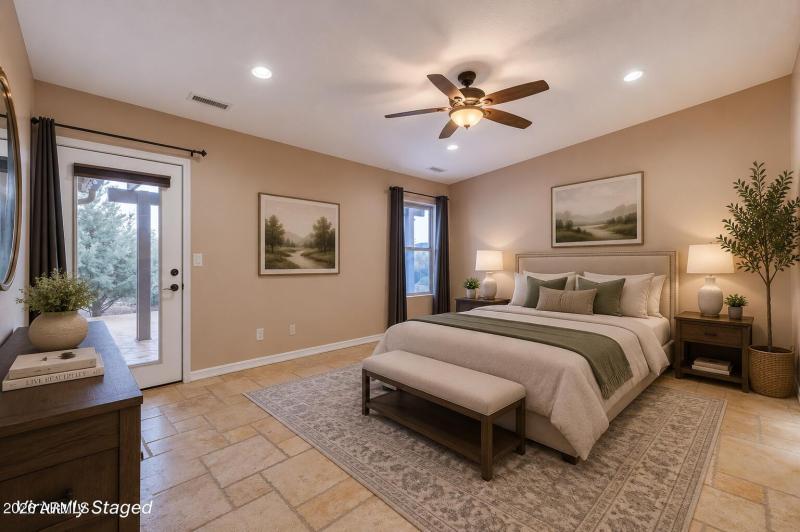 Virtually Staged Primary Bedroom