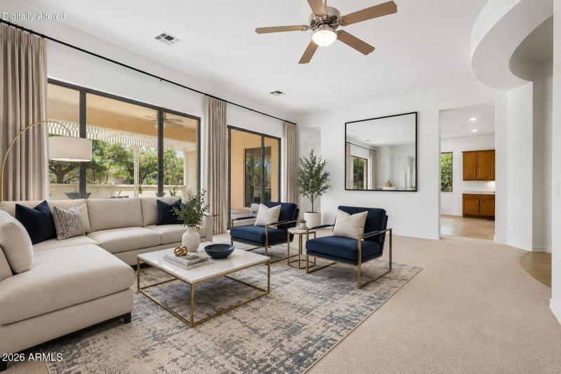 Virtually Staged Living Room