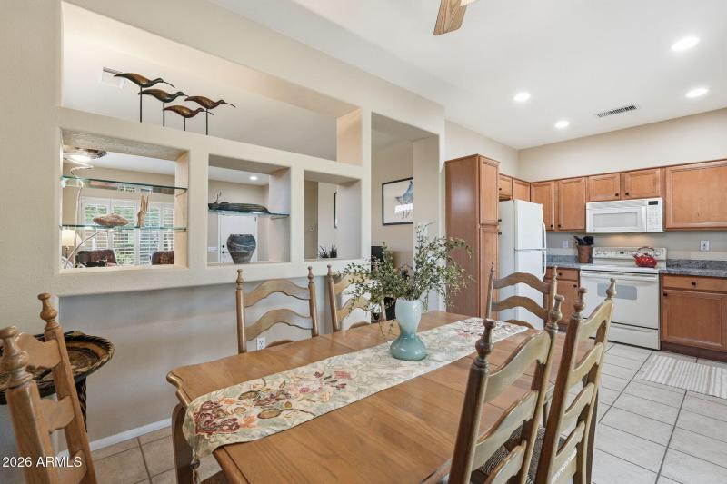 Dining open to Kitchen and living