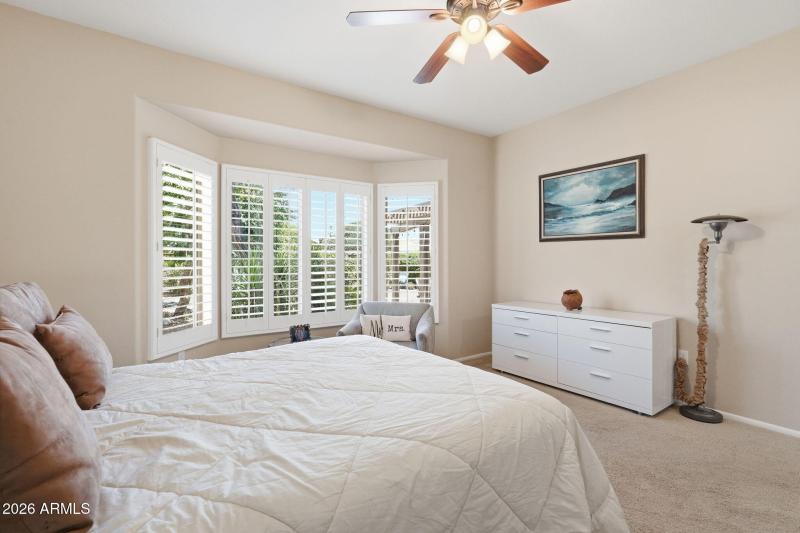 Bay window open to beautiful backyardq